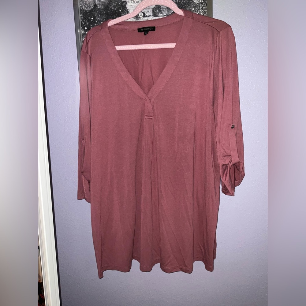 (SOLD) LANE BRYANT PRELOVED TOP WITH ELBOW LENGTH SLEEVES - Picture 1 of 3